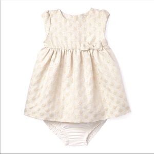 NWT KATE SPADE Baby Girl Gold Dot Dress 18M